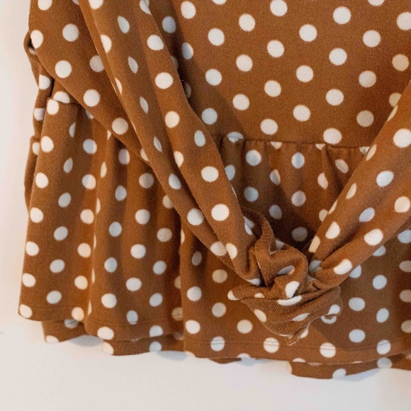 Joe Fresh x Jillian Harris Peplum Polka Dot Top - Picture 4 of 5